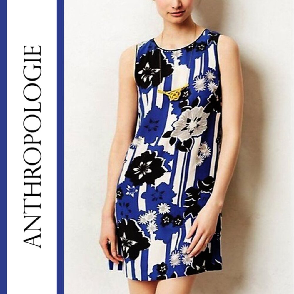 Anthropologie/Maeve | 'Canna' Floral Silk Shift Dress